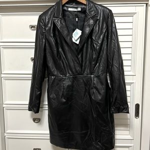 Women’s By Egreis faux leather black dress size medium.